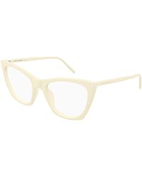 Saint Laurent - Sl 214 Kate Thin Opt 008 Optical Frames Acetate Transparent Cat Eye - Lyst