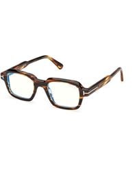 Tom Ford - Ft6123-B 055 Optical Frames Acetate Geometric Normal - Lyst
