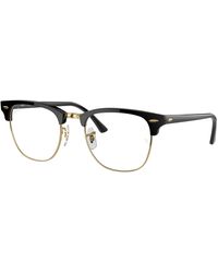 Ray-Ban - Sunglasses Unisex Clubmaster Blue-light Clear - Shiny Black Frame Clear Lenses 51-21 - Lyst