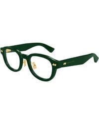 Bottega Veneta - Bv1355Oj 008 Optical Frames Acetate Transparent Round - Lyst