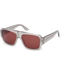 Gcds - Gd0069 20S Sunglasses Acetate Bordeaux Squared Normal - Lyst