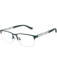 Emporio Armani - Ea1164 3017 Optical Frames Metal Transparent Squared Normal - Lyst