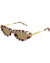 Bottega Veneta - Bv1368S 003 Sunglasses Acetate Round - Lyst