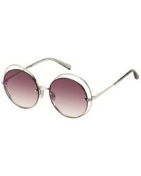 Max Mara - Mm Shine I 3Yg/3X Outlet Sunglasses Metal Round Normal Shaded - Lyst