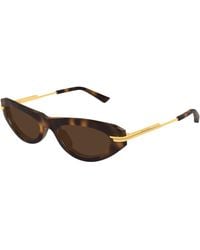 Bottega Veneta - Bv1368S 002 Sunglasses Acetate Round - Lyst