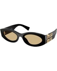 Miu Miu - Mu 11Ws 0Mu 11Ws 16K10R Sunglasses Acetate Round Normal - Lyst