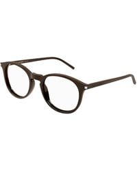 Saint Laurent - Sl 106 002 Optical Frames Acetate Round - Lyst