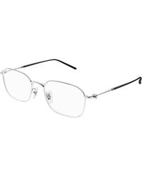 Montblanc - Mb0414Oa 003 Optical Frames Titanium Transparent Squared - Lyst
