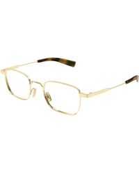 Saint Laurent - Sl 729 003 Optical Frames Metal Transparent Squared - Lyst