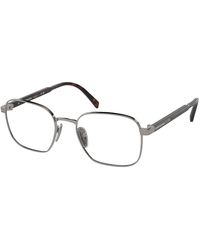 Prada - Pr A55V 5Av1O1 Optical Frames Metal Squared Normal - Lyst
