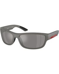 Prada Linea Rossa - Ps C04S 16X7W1 Sunglasses Injected Pillow Mirror - Lyst