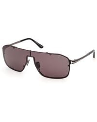 Tom Ford - Ft1411 Rock-02 08A Sunglasses Metal Smoke Pilot Normal - Lyst