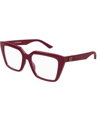 Balenciaga - Bb0130O 012 Optical Frames Acetate Transparent Squared - Lyst