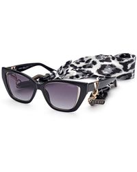 Guess - Gu7816 01B Sunglasses Injected Smoke Cat Eye Normal Shaded - Lyst