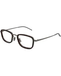Bottega Veneta - Bv1474Oa 002 Montature Da Vista Titanio Trasparente Squadrata - Lyst