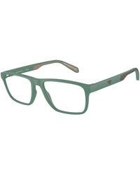 Emporio Armani - Ea3233 6102 Optical Frames Injected Transparent Squared Normal - Lyst