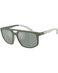 Emporio Armani - Ea4248U 625930 Sunglasses Injected Pilot Mirrored - Lyst