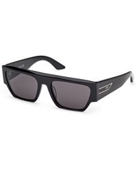 Gcds - Gd0064 01A Sunglasses Acetate Smoke Geometric Normal - Lyst