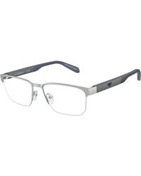 Emporio Armani - Ea1162 3045 Optical Frames Metal Transparent Geometric Normal - Lyst