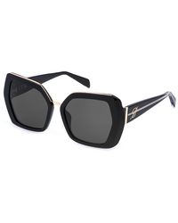 Blumarine - Sbm870 700 Sunglasses Acetate Smoke Geometric Normal - Lyst