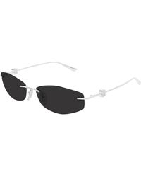 Balenciaga - Bb0535S 001 Sunglasses Metal Geometric - Lyst