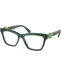 Swarovski - Sk2021 1045 Optical Frames Acetate Squared Normal - Lyst