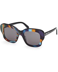 PUCCI - Ep0220 99A Sunglasses Acetate Smoke Squared Normal - Lyst