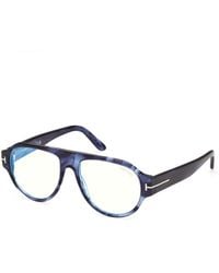 Tom Ford - Ft6178-B 55 Optical Frames Acetate Pilot Normal - Lyst