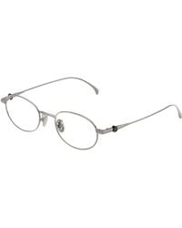 Moncler - Me1018Td 1005 Optical Frames Titanium Transparent Round Normal - Lyst