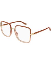 Chloé - Ch0338O 002 Optical Frames Bio-Injected Transparent Squared - Lyst