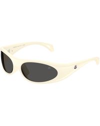 Moncler - Me8021 504887 Sunglasses Injected Round Normal - Lyst