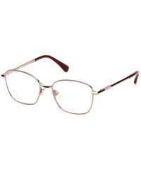 Max Mara - Mm5246 36 Optical Frames Metal Squared Normal - Lyst