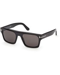 Tom Ford - Ft1337 Cyrus-02 01A Sunglasses Acetate Smoke Squared Normal - Lyst