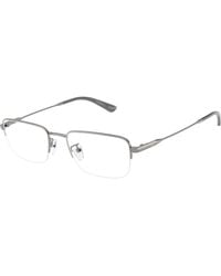 Emporio Armani - Ea1193Td 3010 Optical Frames Titanium Transparent Squared Normal - Lyst