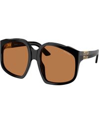 Miu Miu - Mu A07S 16K90Q Sunglasses Acetate Geometric Normal - Lyst