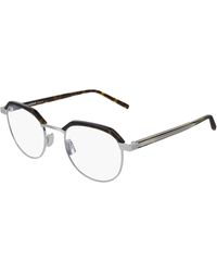 Saint Laurent - Sl 124 005 Optical Frames Metal Transparent Round - Lyst