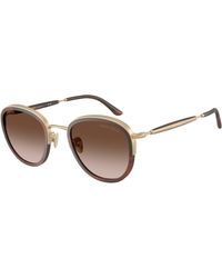 Giorgio Armani - Ar6176 300213 Sunglasses Metal Pantos Normal Shaded - Lyst