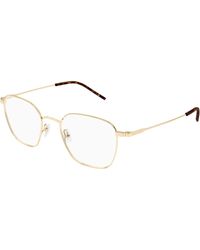 Saint Laurent - Sl 852 006 Optical Frames Metal Transparent Round - Lyst