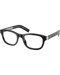 Prada - Pr D16V 16K1O1 Optical Frames Acetate Transparent Squared Normal - Lyst