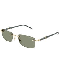 Montblanc - Mb0344S 005 Sunglasses Metal Squared - Lyst