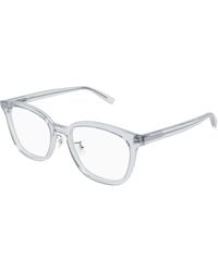 Saint Laurent - Sl 917/F 003 Optical Frames Acetate Transparent Round - Lyst