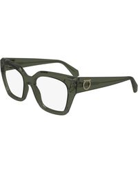 Ferragamo - Sf2983 320 Optical Frames Acetate Squared Normal Normal - Lyst
