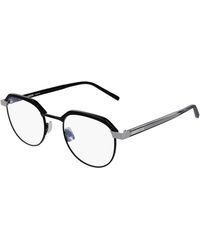 Saint Laurent - Sl 124 004 Optical Frames Metal Transparent Round - Lyst