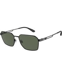 Emporio Armani - Ea2140 300171 Sunglasses Metal Squared Normal - Lyst