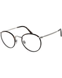 Giorgio Armani - Ar 112Mj 3003 Optical Frames Metal Transparent Round Normal - Lyst