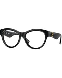 Burberry - Be2404 3001 Optical Frames Acetate Transparent Round Normal - Lyst