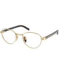 Prada - Pr B53V 5Ak1O1 Optical Frames Metal Round Normal - Lyst