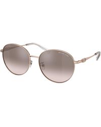 Michael Kors - Mk1119 Alpine 11088Z Sunglasses Metal Round Normal Shaded - Lyst