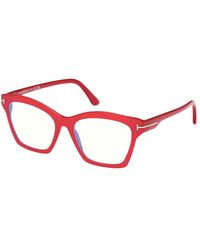 Tom Ford - Ft5965-B 075 Optical Frames Acetate Squared Normal - Lyst