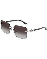 Jimmy Choo - Jc4018 30028G Sunglasses Metal Squared Normal Shaded - Lyst